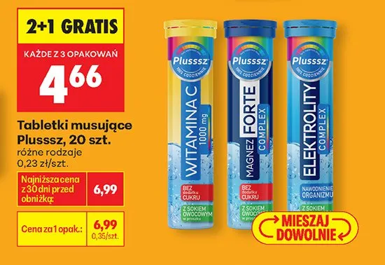 Tabletki musujące Plusssz Witamina C promocja w Biedronka