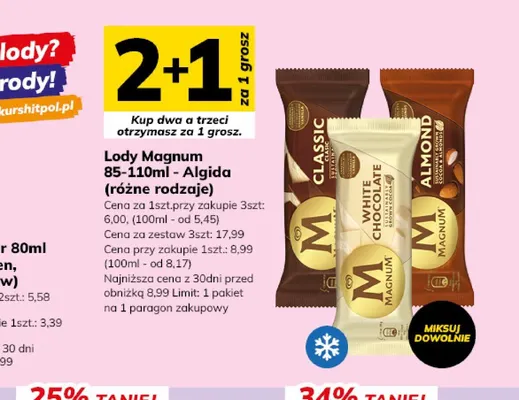 Lody Magnum White Chocolate promocja w Hitpol