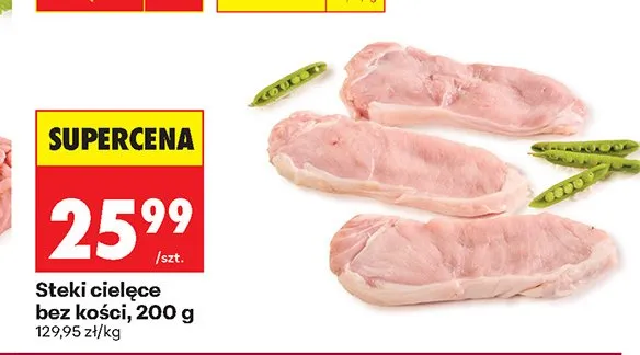 Steki cielęce bez kości promocja w Biedronka