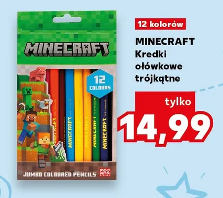 Kredki ołówkowe trójkątne Minecraft promocja w Kaufland