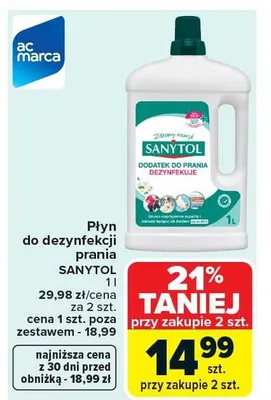 Płyn do dezynfekcji prania promocja w Carrefour