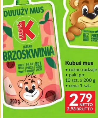Mus Kubuś różne rodzaje promocja w Makro