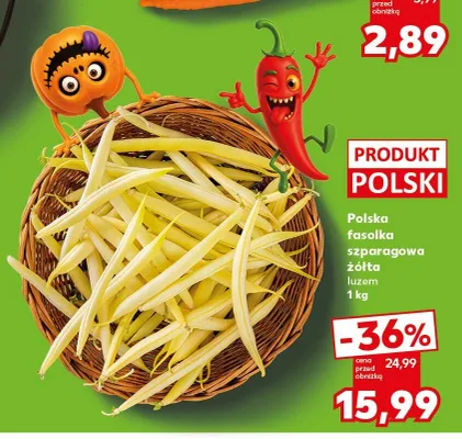 Fasolka szparagowa żółta promocja w Kaufland