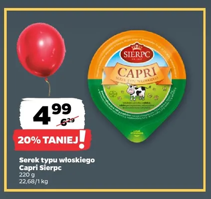 Serek typu włoskiego Capri Sierpc promocja w Netto