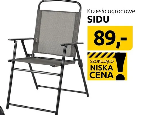 Krzesło ogrodowe Sidu promocja w Black Red White