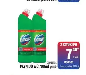 Płyn do WC pine Domestos promocja w Tomi Markt