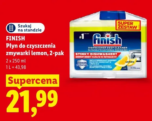 Płyn do czyszczenia zmywarki lemon Finish 2-pak promocja w Lidl