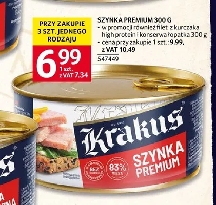 Szynka Premium Krakus promocja w Selgros