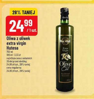 Oliwa z oliwek extra virgin Hutesa promocja w POLOmarket