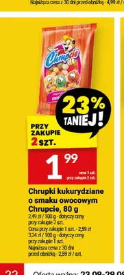 Chrupki kukurydziane o smaku owocowym Chrupcie promocja w Twój Market
