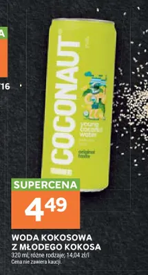 Woda kokosowa z młodego kokosa Coconaut promocja w Stokrotka