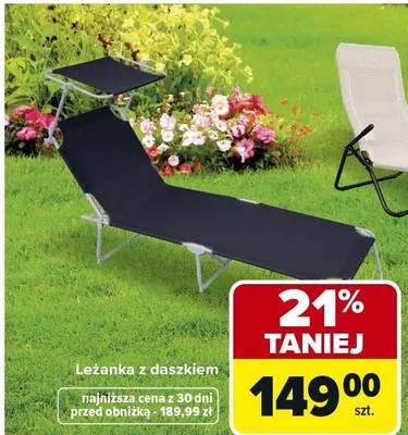 Leżanka z daszkiem promocja w Carrefour
