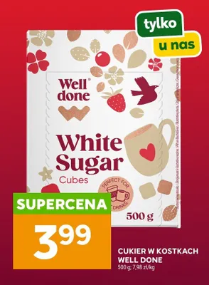 Cukier w kostkach Well Done White Sugar Cubes promocja w Stokrotka