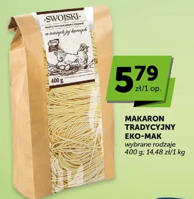 Makaron tradycyjny Eko-Mak wybrane rodzaje promocja w Euro Sklep