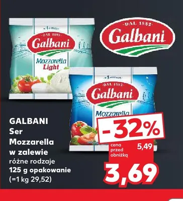 Ser mozzarella w zalewie Galbani promocja w Kaufland