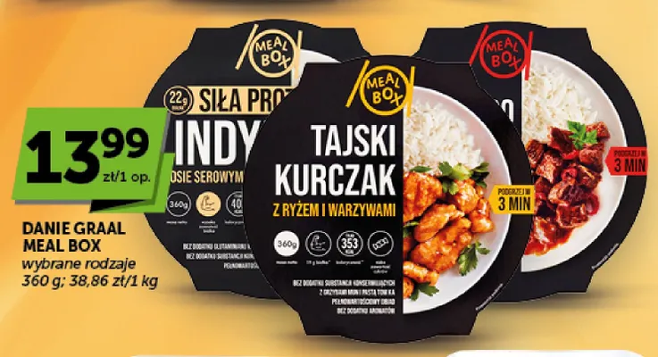 Danie Graal Meal Box siła protein indyk w sosie serowym promocja w Groszek