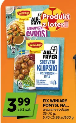 Fix Winiary Pomysł na Air Fryer soczyste klopsiki w szwedzkim stylu promocja w Euro Sklep