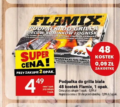 Podpałka do grilla biała Flamix promocja w Twój Market