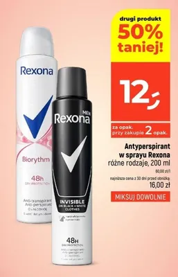 Antyperspirant w sprayu Rexona promocja w Dealz