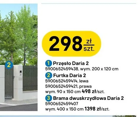 Furtka POLBRAM Daria 2 prawa ocynkowana malowana proszkowo kolor antracytowy 90x150cm promocja w Castorama
