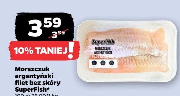 Filet bez skóry morszczuk argentyński promocja w Netto