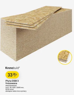 Płyta OSB 3 frezowana promocja w Castorama