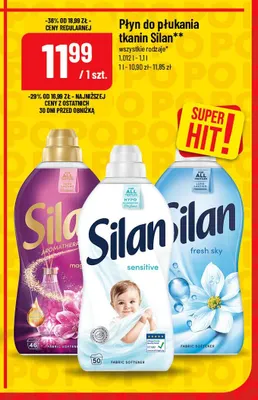 Płyn do płukania tkanin Silan Sensitive promocja w POLOmarket