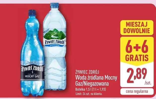 Woda źródlana Niegazowana promocja w Aldi