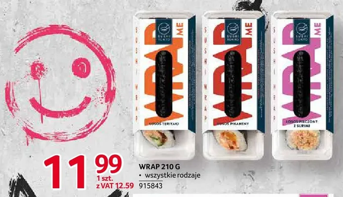 Wrap łosoś teriyaki Sushi Tokyo promocja w Selgros