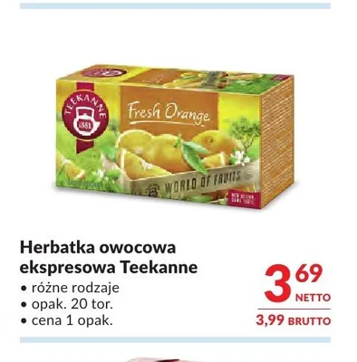Herbatka owocowa ekspresowa Teekanne promocja w Makro
