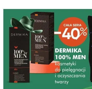 Kosmetyki do pielęgnacji i oczyszczania twarzy Dermika 100% Men promocja w Super-Pharm
