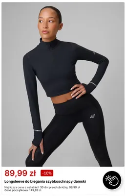 Longsleeve do biegania szybkoschnący damski 4F promocja w 4F