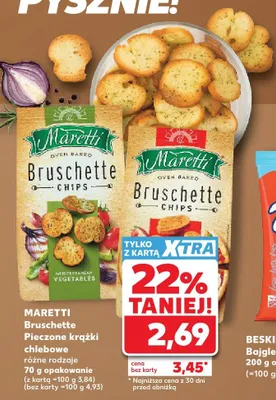 Pieczone krążki chlebowe Maretti Bruschette Chips promocja w Kaufland