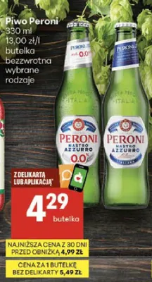 Piwo Peroni Nastro Azzurro promocja w Delikatesy Centrum