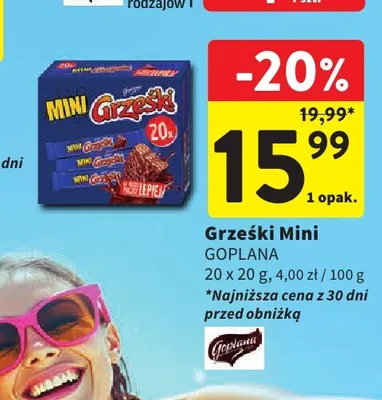 Wafelki Grześki Mini 20-pak promocja w Intermarche