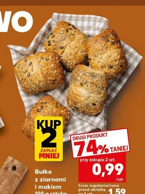 Bułka z ziarnami i makiem promocja w Kaufland