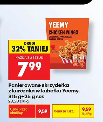 Panierowane skrzydełka z kurczaka w kubełku Yeemy promocja w Biedronka