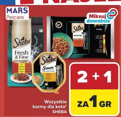 Karma dla kota Sheba promocja w Carrefour