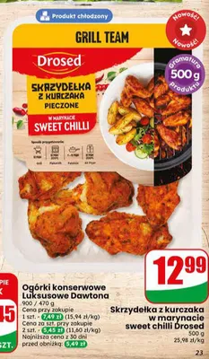 Skrzydełka z kurczaka w marynacie sweet chilli Drosed promocja w Dino