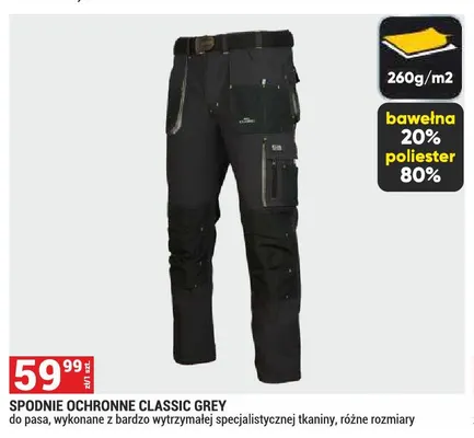 Spodnie ochronne Classic Grey promocja w Merkury Market