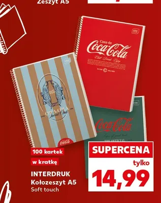 Kołozeszyt A5 Soft touch Interdruk Coca-Cola promocja w BACK TO SCHOOL