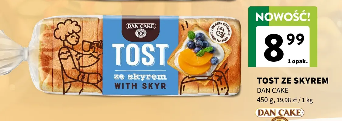 Tost ze skyrem Dan Cake promocja w Intermarche