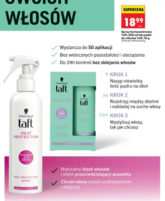 Spray termoochronny Taft promocja w Biedronka
