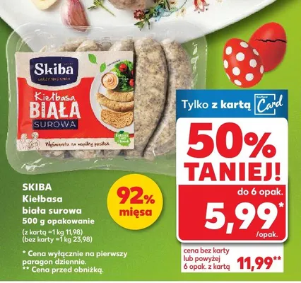 Kiełbasa biała surowa promocja w Kaufland