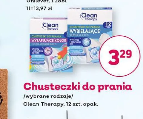 Chusteczki do prania Clean Therapy promocja w Bliski