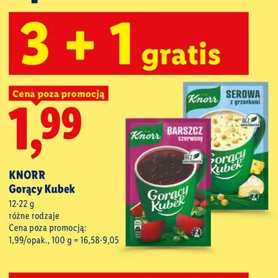 Gorący Kubek Knorr promocja w Lidl