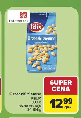 Orzeszki ziemne Felix smażone i solone promocja w Carrefour Market