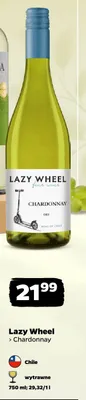 Wino Lazy Wheel Chardonnay wytrawne promocja w Netto