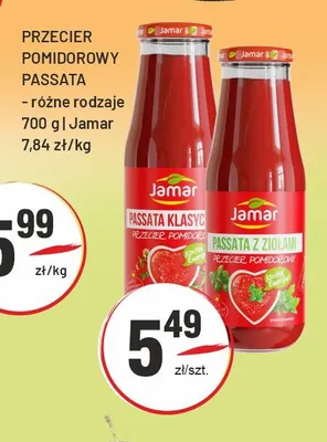 Przecier pomidorowy passata klasyczna Jamar promocja w Sedal