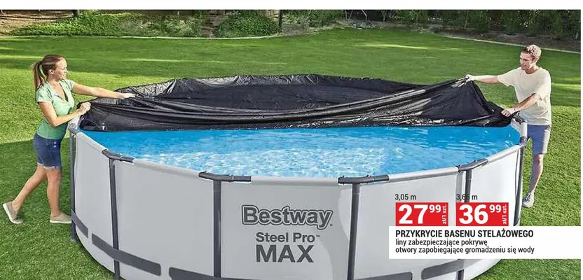 Przykrycie basenu stelażowego Bestway promocja w Merkury Market